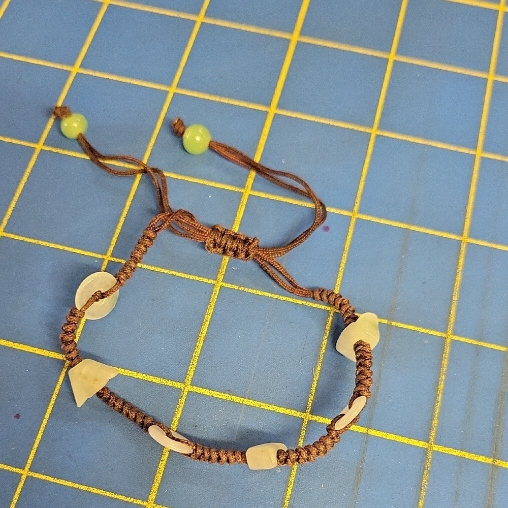 Beaded Pleather 6" Smallest Bracelet